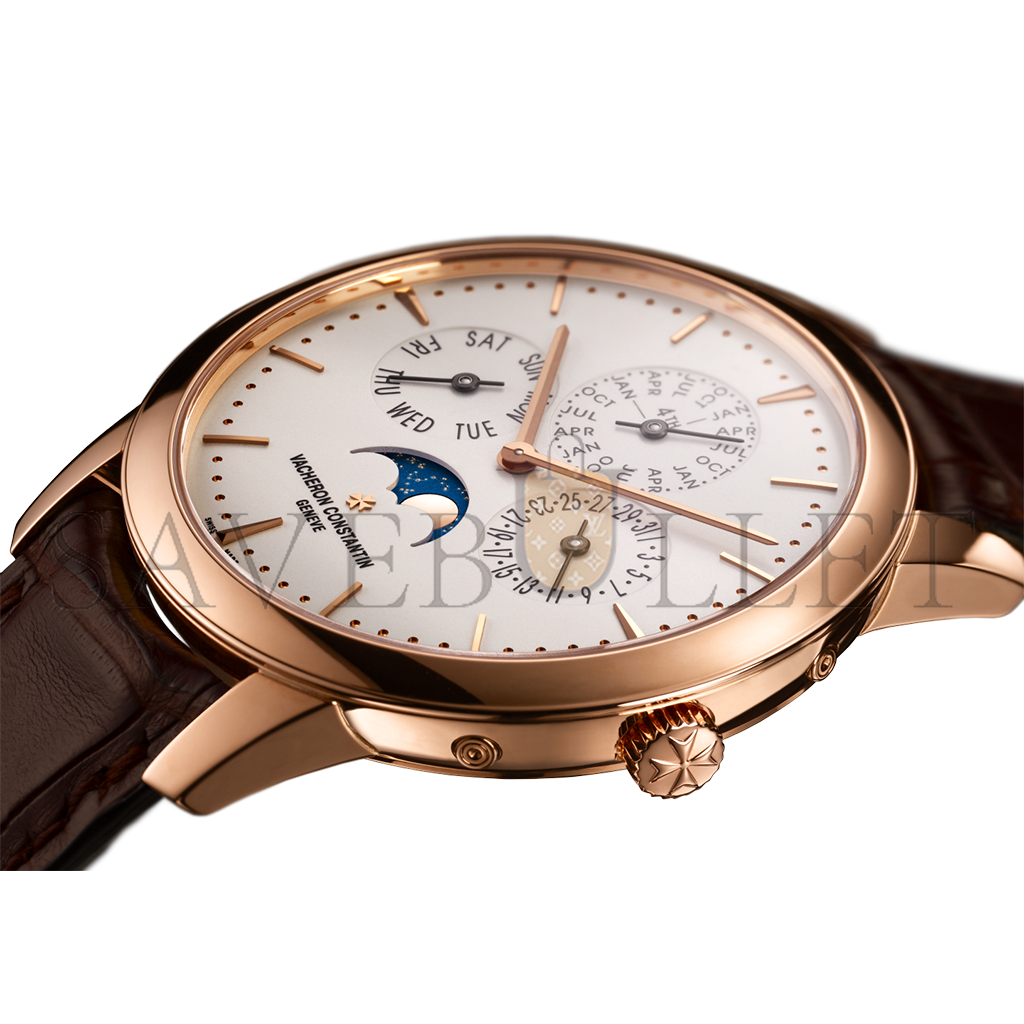 VACHERON CONSTANTIN PATRIMONY PERPETUAL CALENDAR ULTRA-THIN 41 MM PINK GOLD WATCH 43175/000R-9687